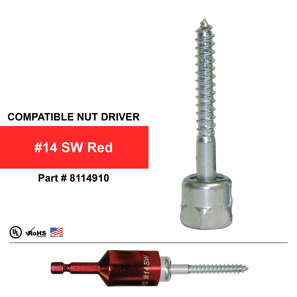 Sammys 1/4 x 2'' Horizontal Rod Anchor Screw 3/8" Rod Fitting for Wood 25 Pk gallery