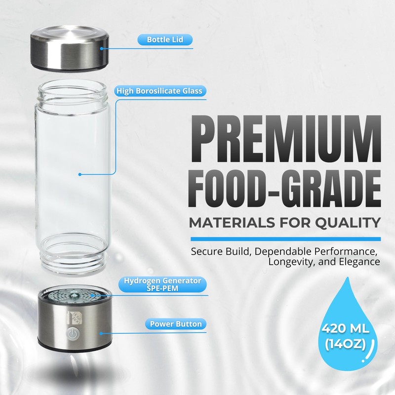 New Version Hydrogen Water Bottle Generator, Improve Water in 3 Minutes, 4000... gallery