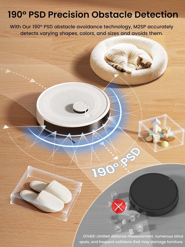 Robot Vacuum and Mop Combo, 8 Weeks Self-Emptying with Dual Dustbin Options, ... gallery