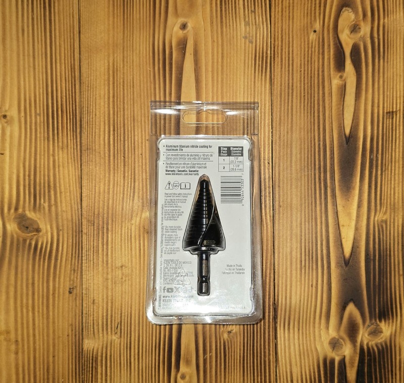 Klein Tools QRST11 Step Drill Bit, Quick Release Spiral Flute 7/8 to 1-1/8 In. gallery