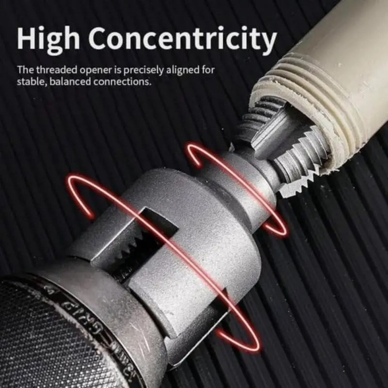 PVC Pipe Threading Tool 1/2" 3/4" Internal External Water Pipe Drill Attachment gallery