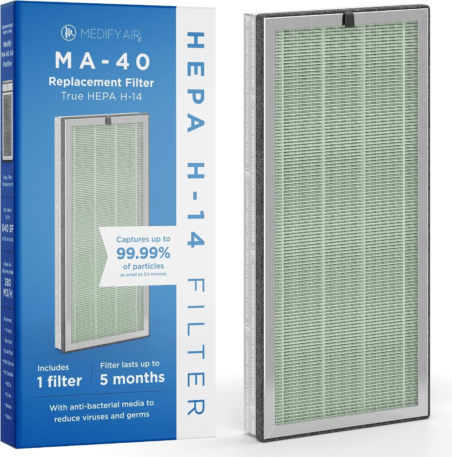 Medify MA-40 Genuine Replacement Filter 3 in 1 with Pre-filter, True HEPA H14 gallery