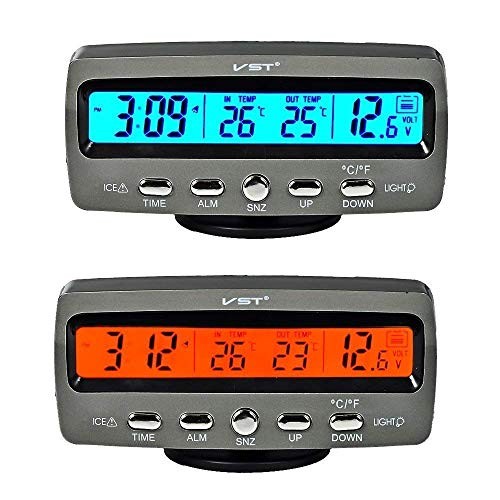 1pcs 12V Car Thermometer Digital LCD Display Multiple Function Rainproof Car gallery