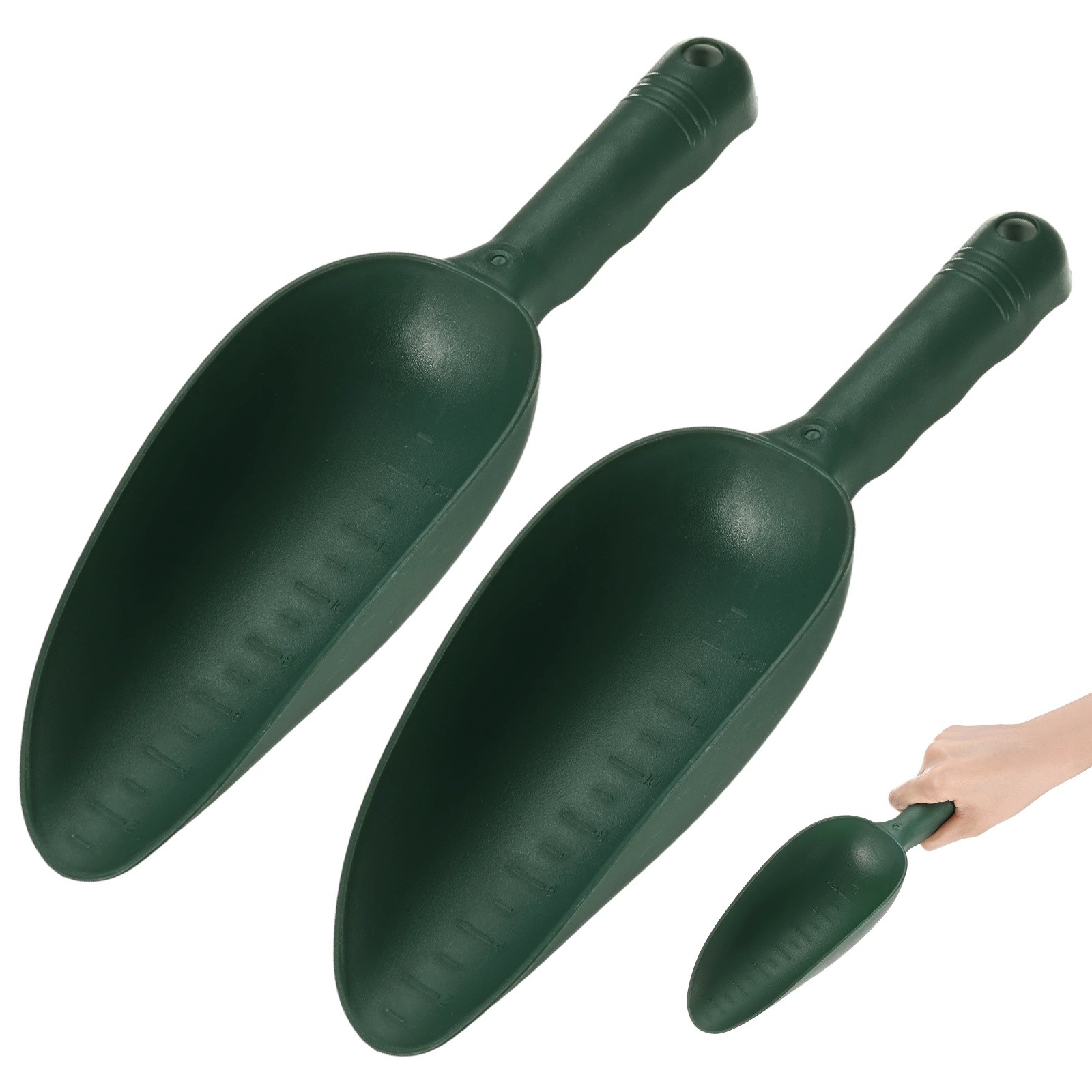 2-Pack 11.81 Inch Plastic Garden Shovel Hand Shovels for Digging [Dark Green] gallery