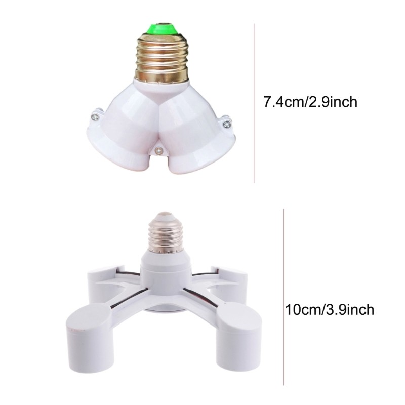 Multi Light Bulb Socket Adapter, E26/E27 Base Converter, Heat Resistant Design gallery
