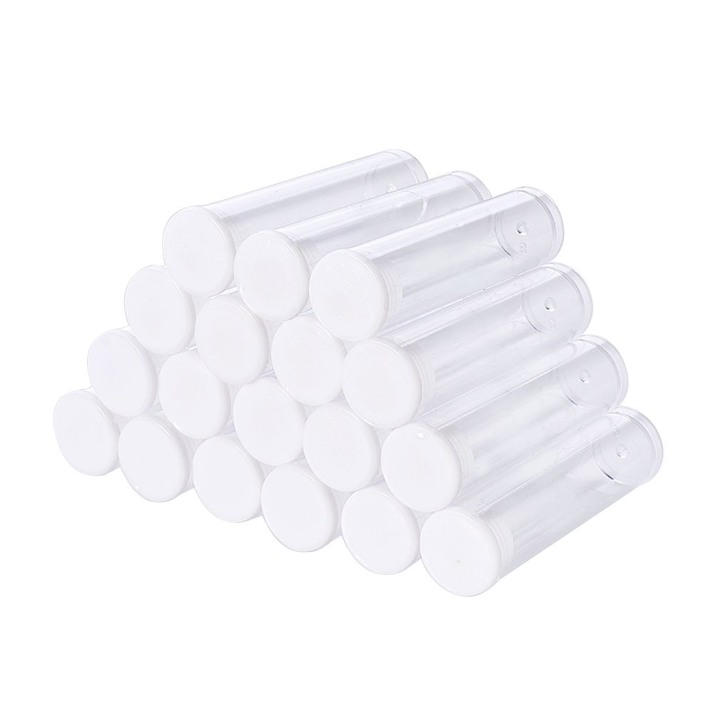 100Pcs Transparent Clear Plastic Small Empty Storage Tubes Bead Container Set gallery