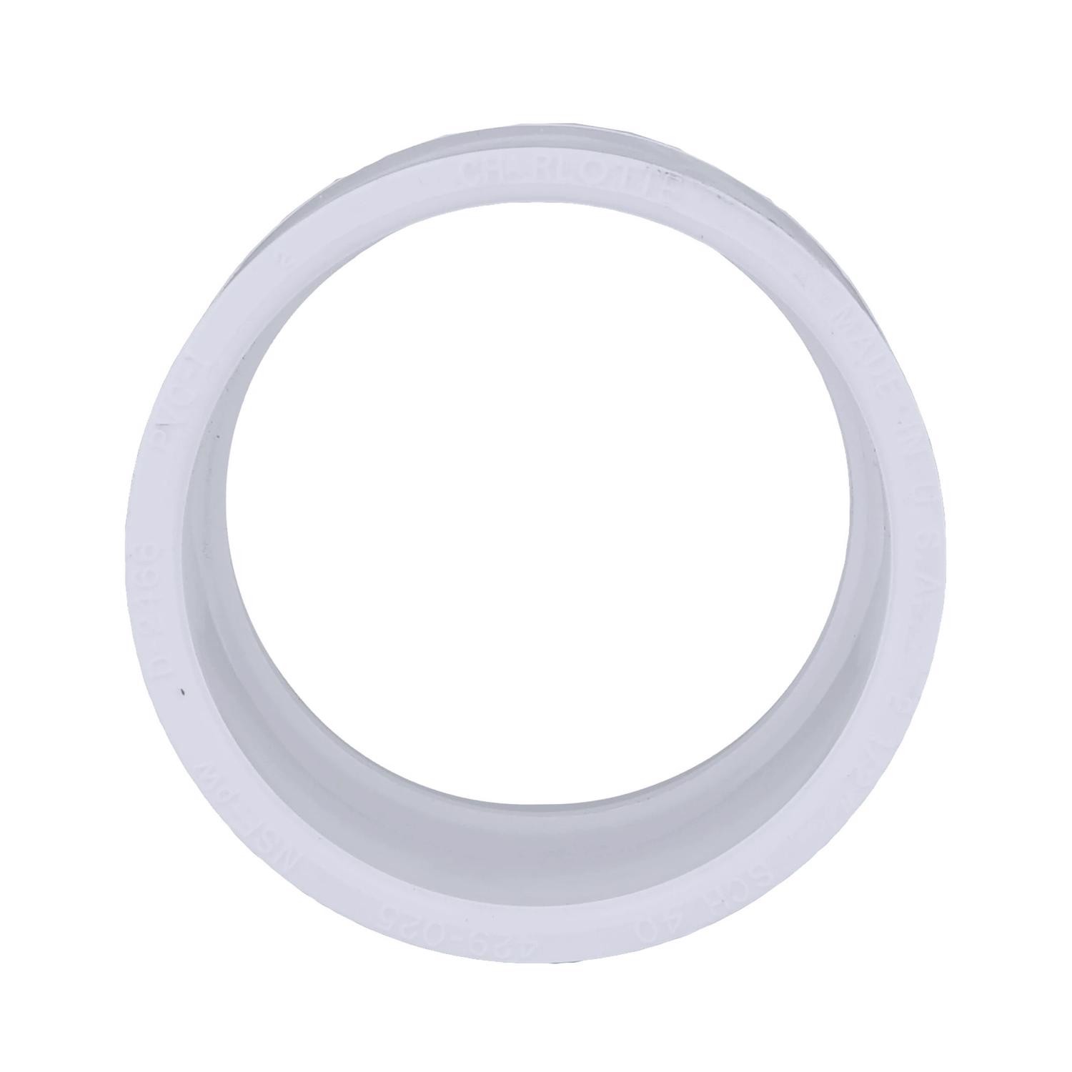 Charlotte Pipe PVC 02100 1700 Sch 40 PVC Coupling 2-1/2 x 2-1/2 Slip Dia. in. gallery