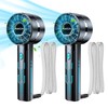 2pcs Portable Handheld Turbo Fan with 7000rpm High-Speed Motor USB Rechargeab... gallery