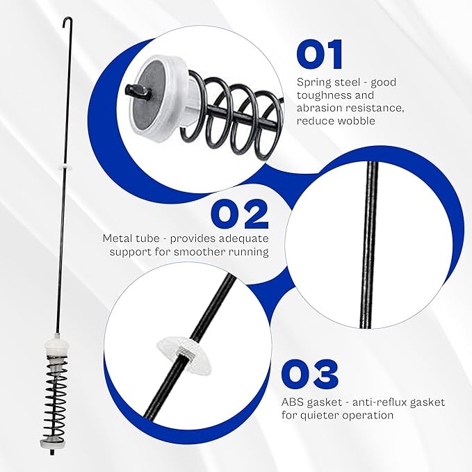 4pcs Washer Suspension Rod Kit For Whirlpool WTW4616FW0 WTW4800BQ0 WTW4816FW3 gallery