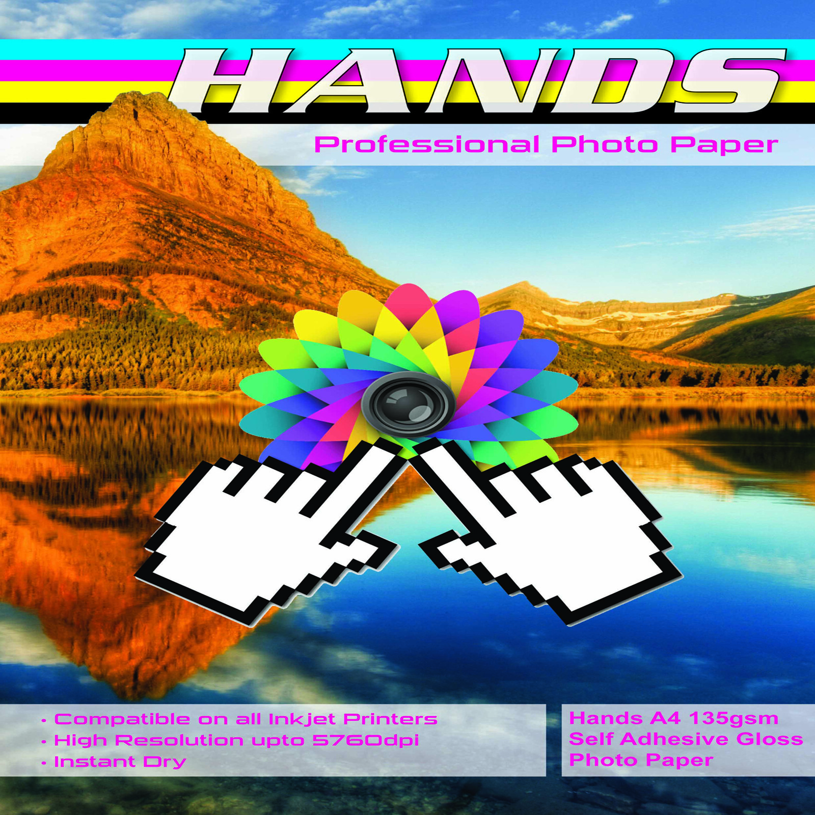 400 Sheets Hands Professional A4 135gsm Self Adhesive Glossy (Gloss) Paper gallery