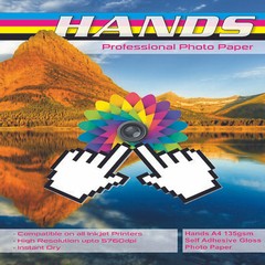400 Sheets Hands Professional A4 135gsm Self Adhesive Glossy (Gloss) Paper