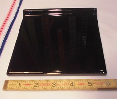 1 pc. Glossy Black: Flat Top; base/cove Ceramic Tile: 6″ X 6″ NEW STOCK
