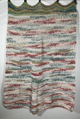 Handmade Crocheted Lap Blanket Approximately 32X46 Bright Multicolor Boho Wonky