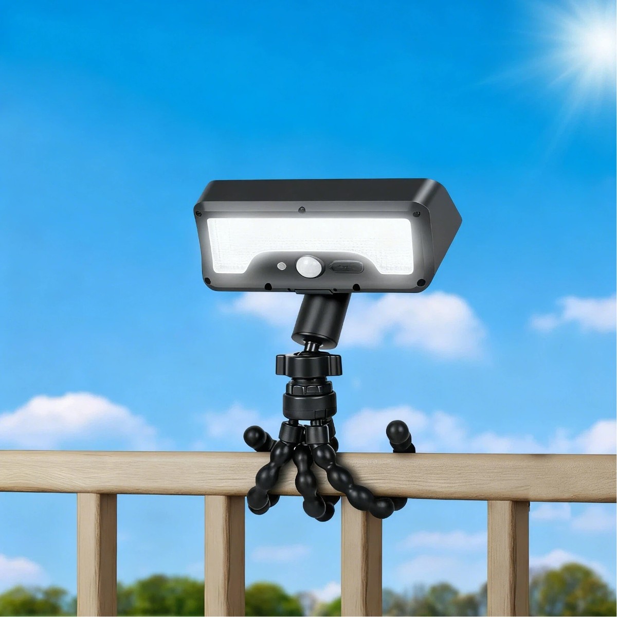 2PACK Motion Sensor Solar Lights Outdoor - 1000LM Clip On Solar Sercurity Lights gallery