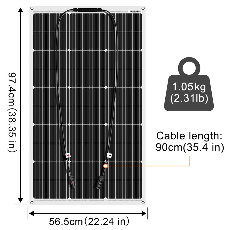 DOKIO Bendable Flexible Solar Panel 4x100w(400w) 12V Off-Grid for RV Boat Cabin gallery