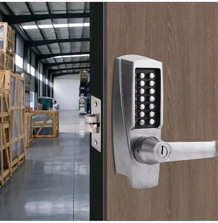 Mechanical Door Lock, Push Button Lever, Keyless Entry, Commercial & Residential gallery