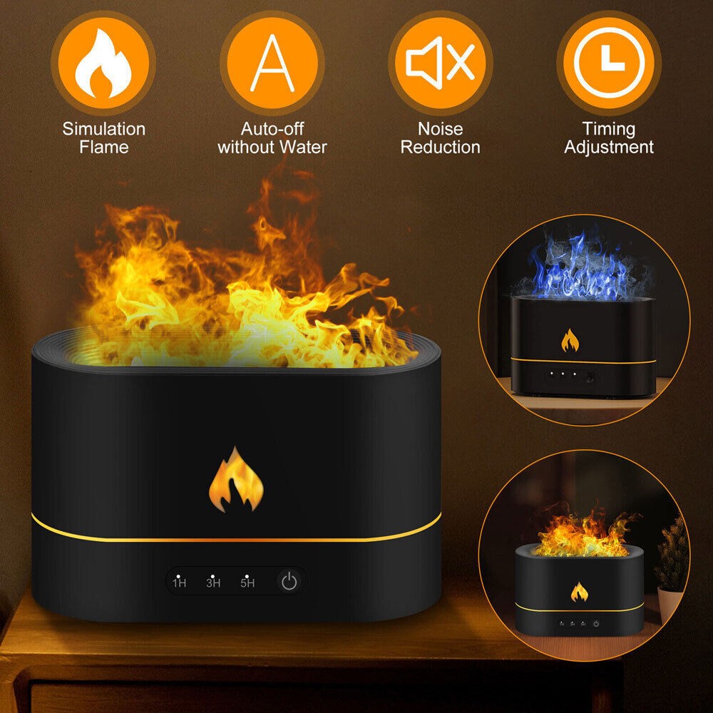 250ml LED Flame Essential Oil Diffuser Aroma Air Humidifier Bedroom Aromatherapy gallery