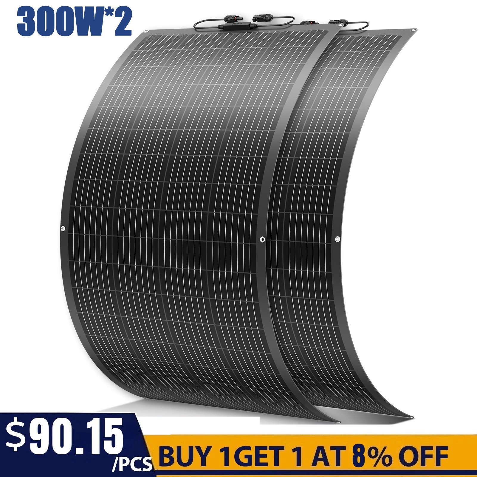 600W Flexible Solar Panel Mono 12V Portable Power Camping Home RV Battery Charge gallery