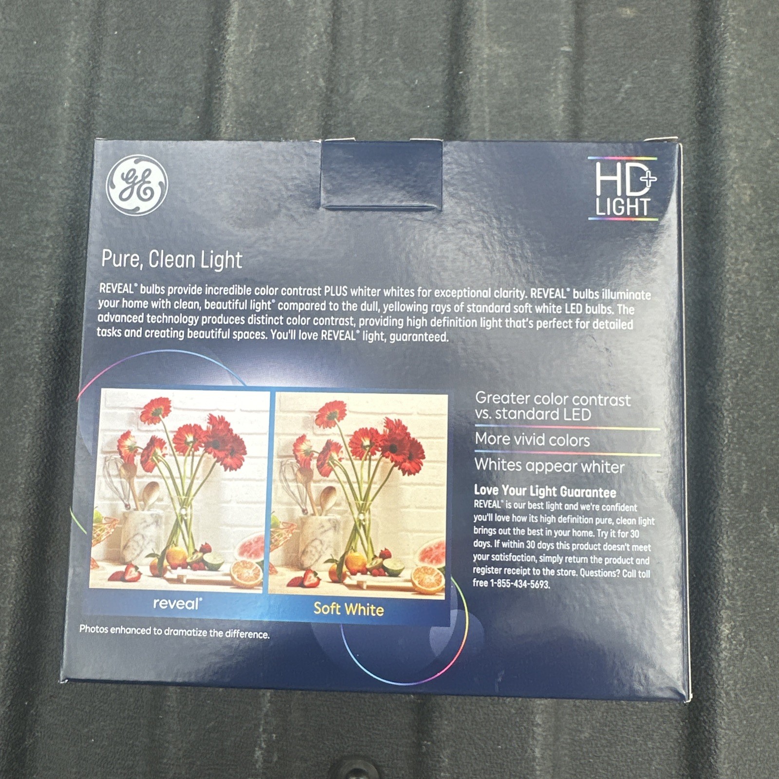 GE Reveal HD+ LED Light Bulbs, 65 Watt, BR30 Floodlights, Medium Base, 2Pk gallery
