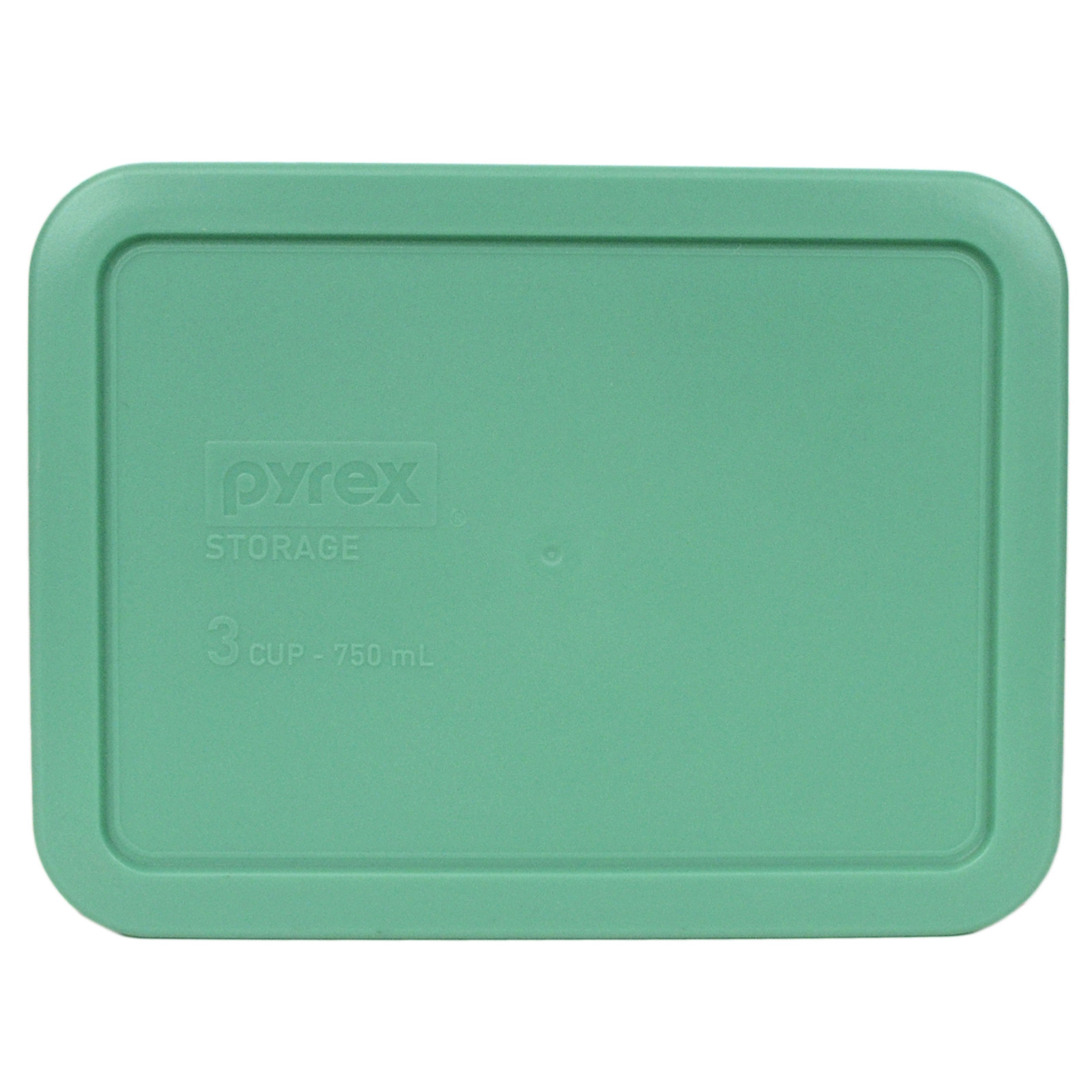 Pyrex 7210-PC 2 Pack Rectangular 3 Cup Green Replacement Lid Cover Made in USA gallery
