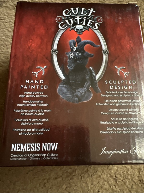 Resin Occult Gothic Witchcraft Witch Baphoboo Figurine 4", Cult Cuties Nemesis gallery