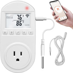 New Generation! Smart Wifi Temperature Control Outlet Compatible with A