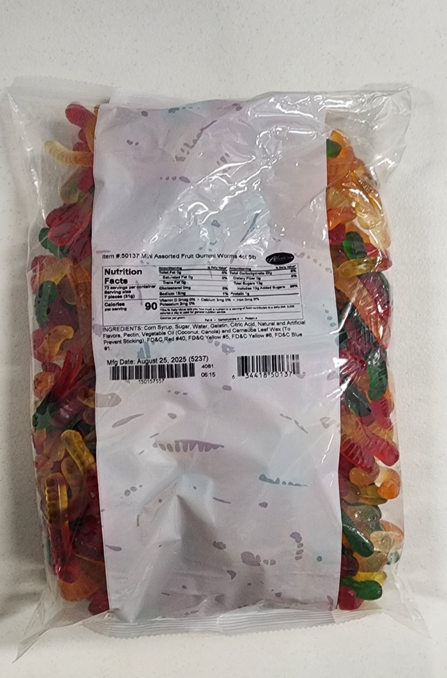 "Albanese Confectionery Mini Assorted Fruit Gummi Worms, 5 Pound Bag" 02/23/27 gallery
