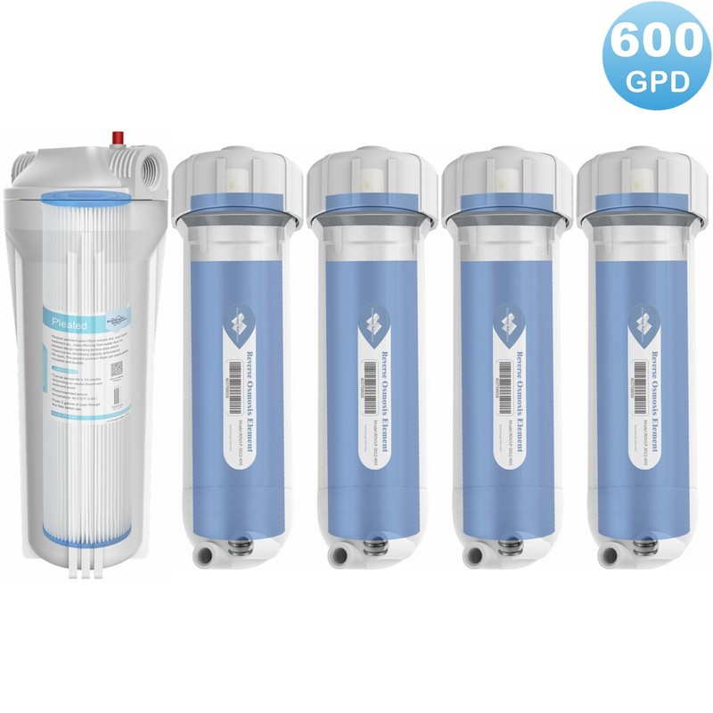 600 GPD RO Membrane Maple Syrup Reverse Osmosis Washable Pleated Filter Housing gallery
