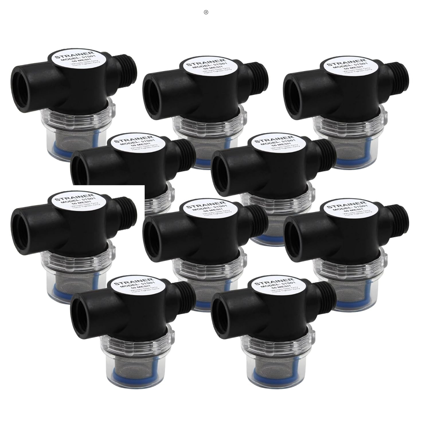 Water Pump Inline Strainer Filter 51S01 - 1/2" NPSM Inlet/Outlet - RV Replace... gallery
