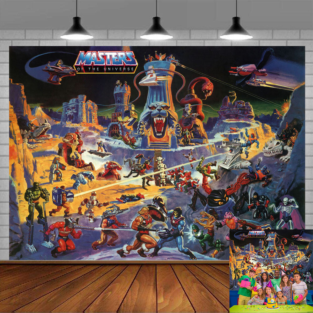 He Man Party Supplies Backdrop Banner Poster Photography Vinyl 7x5ft gallery