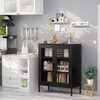 Elegro 40" Metal Storage Cabinet with 2-Mesh Doors ,Adjustable Shelves for Home gallery