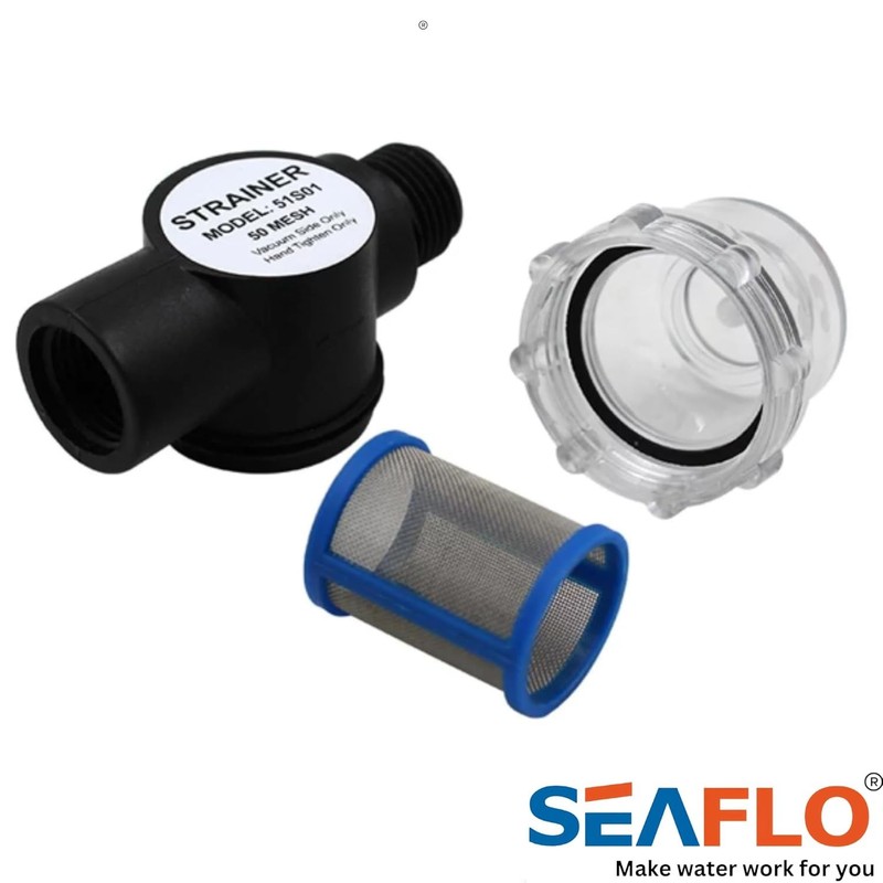 Water Pump Inline Strainer Filter 51S01 - 1/2" NPSM Inlet/Outlet - RV Replace... gallery