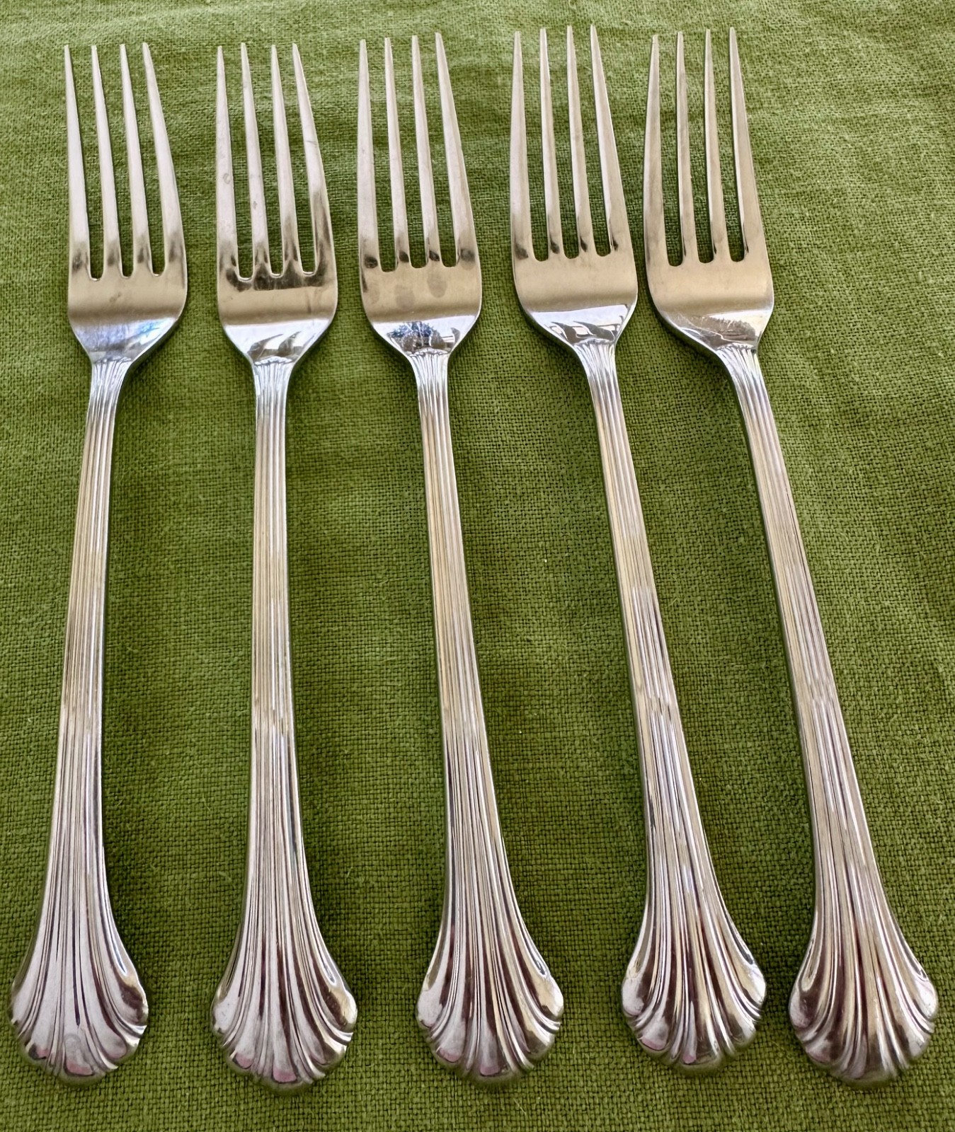 5 Gorham Quintette Japan 18/8 Stainless Steel Silverware Dinner Forks 7 7/8" gallery