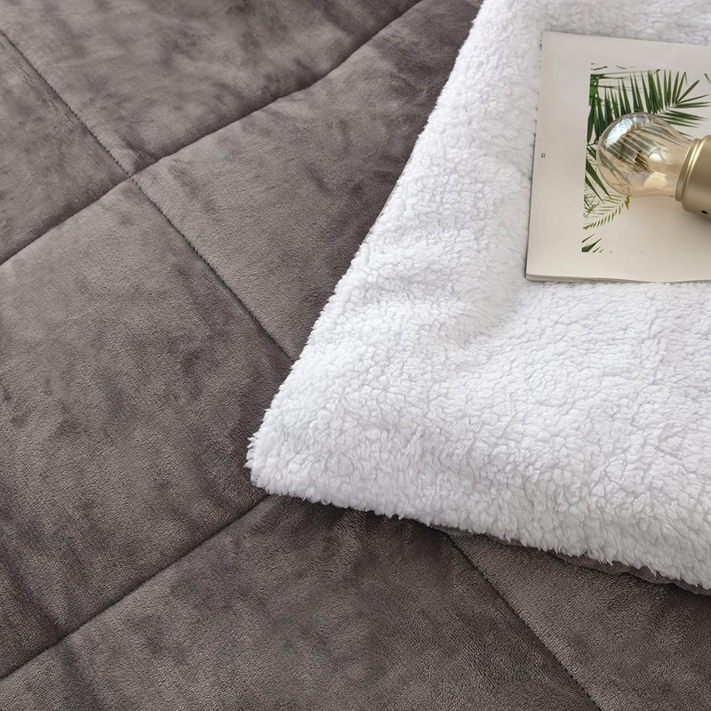 Ultra Soft Sherpa Comforter Set Full Queen, Fall Winter All Season Down Alter... gallery
