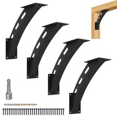 4 Pcs 45 Degree Angle Support Brackets,Wood Post and Beam Angle Support Brack…