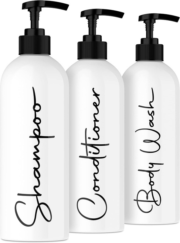 Refillable Pump Bottles for Shampoo Conditioner Body Wash gallery