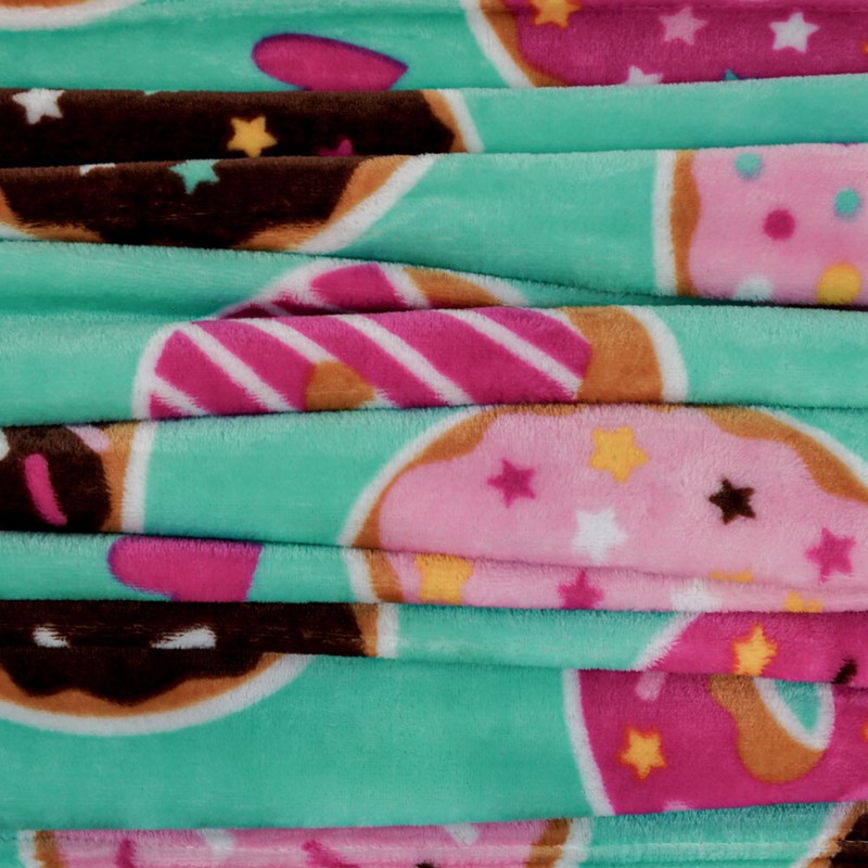 Teal Donut Blanket Soft Plush Blanket Donut Daydream Blanket 50x60in gallery