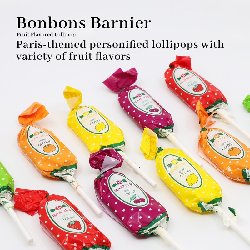 Bonbons Barnier Fruit Assorted Lollipops 10pcs - Mixed Fruit Flavored Lollipops gallery
