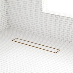 Signature Hardware 32″ Tile-In Linear Shower Drain Polished Brass No Flange