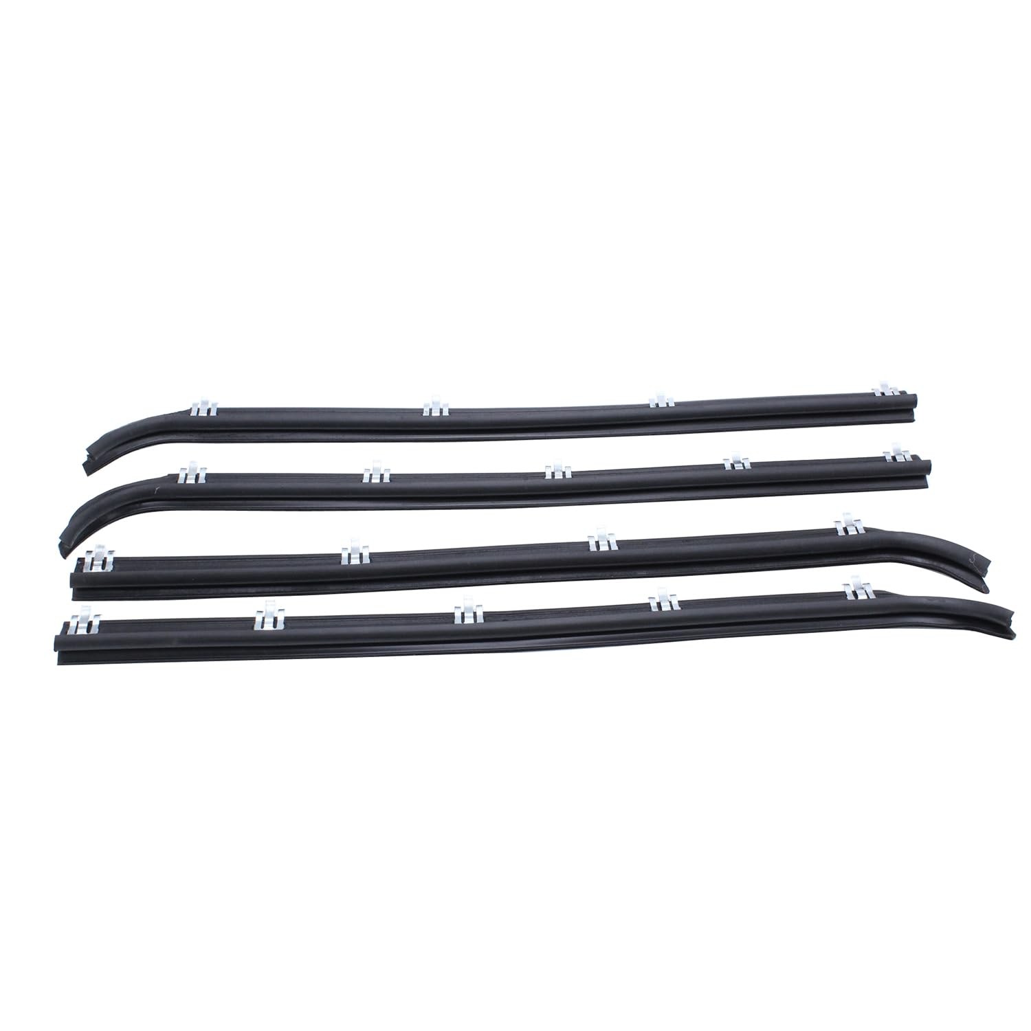 4 pcs/Set Inner & Outer Window Sweep Felts Seals Black Weatherstrip Kit E7TZ1... gallery