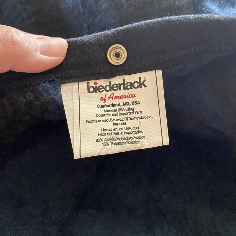 Biederlack Cuddle Wrap Blanket Stadium Wearable Red White Blue Plaid EXCELLENT gallery
