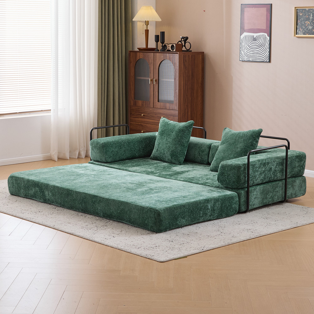 Floor Couch,Compression Sofa,Convertible Floor Sofa Bed-with Pillow Back Support