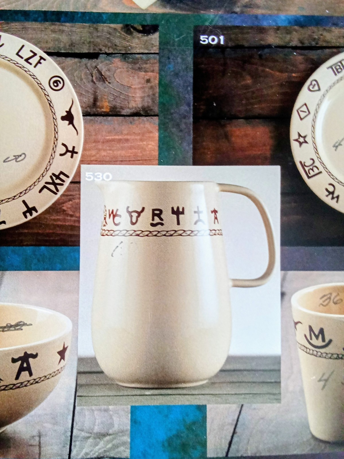 BRANDED WESTERN PITCHER-BRONC RIDER DESIGN-60 OZ -WESTERN PITCHER BRANDS gallery
