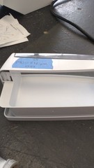 GE White/Clear Refrigerator Door Drop Down Tray Bin WR71X11063