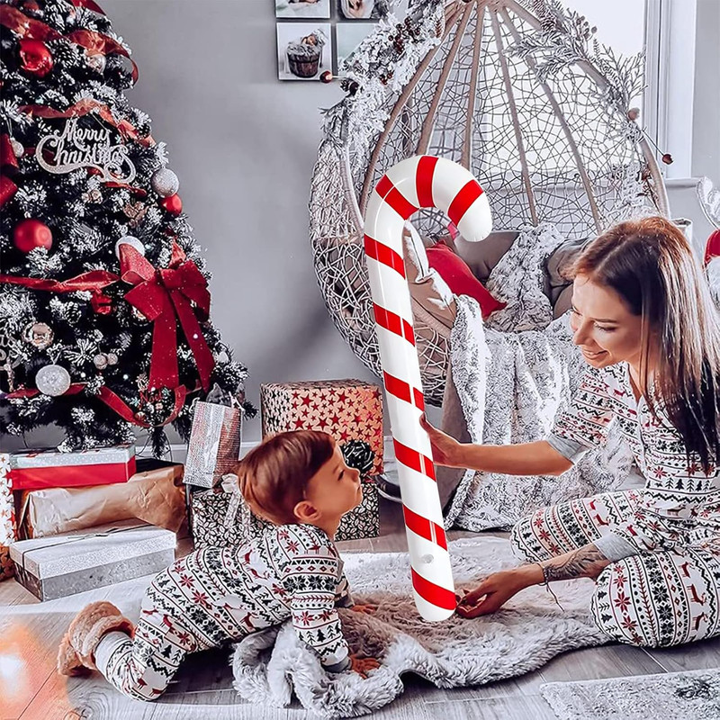 3Pcs 35 Inch Inflatable Christmas Candy Cane for Christmas Decorations, Outdoor gallery