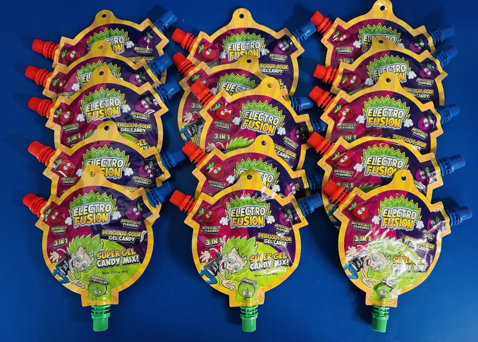 (15) Raindrop Gummy Electro Fusion Super Gel 3N1 Candy Mix 2.11oz. BB: 07/26 gallery
