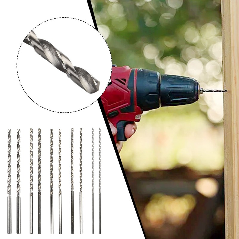 Efficient and Long Lasting HSS Drill Bit Set 10Pcs 2mm 3mm 3 5mm 4mm 5mm Bits gallery