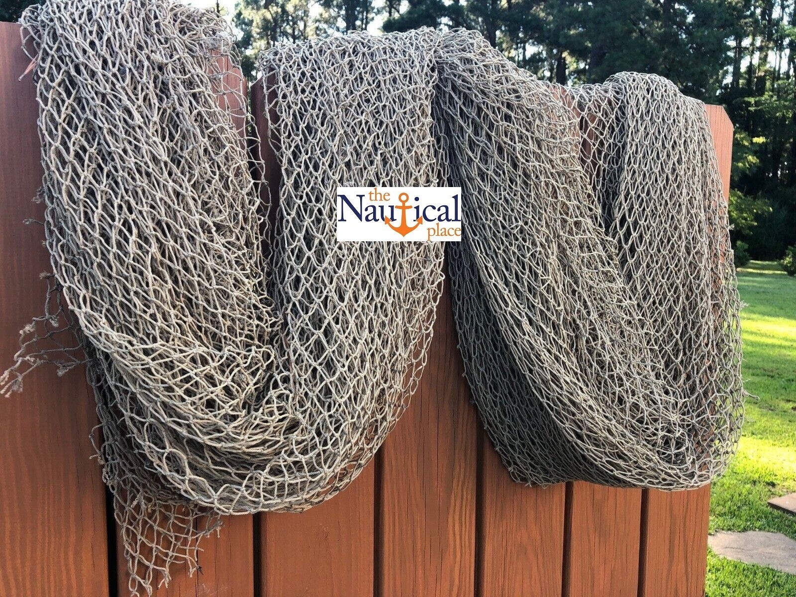 Authentic Fish Netting, 15 ft x 15 ft HEAVY Knotted, Vintage Used Fishing Net gallery