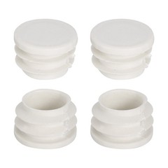 1″(25mm) Round Plastic Plug, 4 Pcs White End Cap Plastic Plug Cap Insert