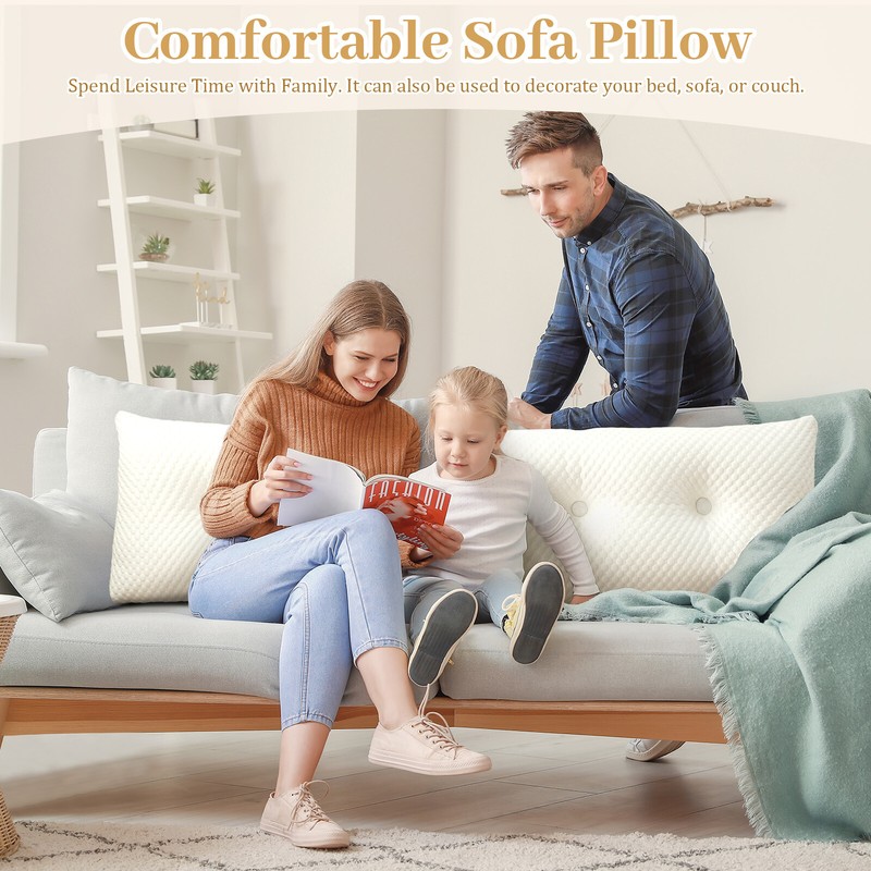 Cooling Headboard Pillow Backrest Support Wedge Pillow for Dorm Reading Sitting gallery